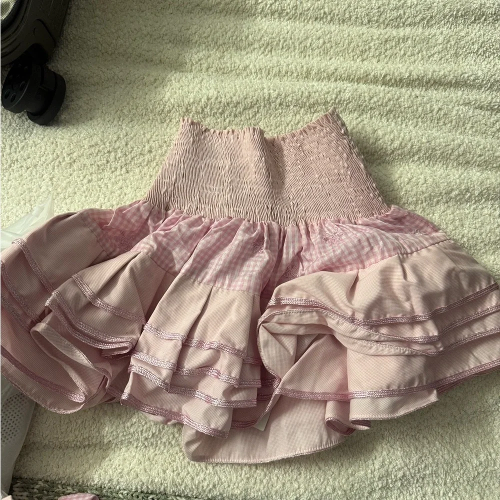 Lavender Two-Piece Set with Fan - Picture 3 of 5